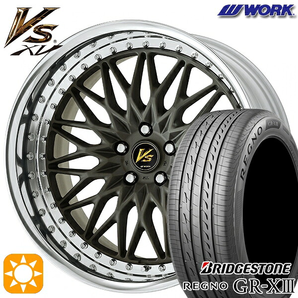 【取付対象】クラウン ヴェゼル 225/40R19 93W XL ブリヂストン レグノ GR-X3 WORK ワーク VS XV マットダークガンメタ 19インチ 7.5J 5H114.3 サマータイヤホイールセット