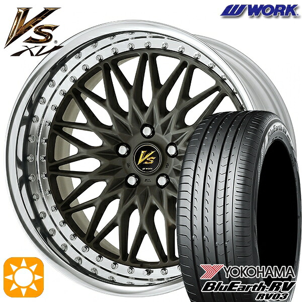【取付対象】225/40R19 93W XL ヨコハマ ブルーアース RV03 WORK ワーク VS XV マットダークガンメタ 19インチ 7.5J 5H114.3 サマータイヤホイールセット ｜格安タイヤホイールジャストパーツ