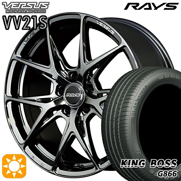【取付対象】225/45R18 95W XL キングボス G866 RAYS ベルサス VV21S YNJ 18インチ 8.0J 5H114.3 サマータイヤホイールセット