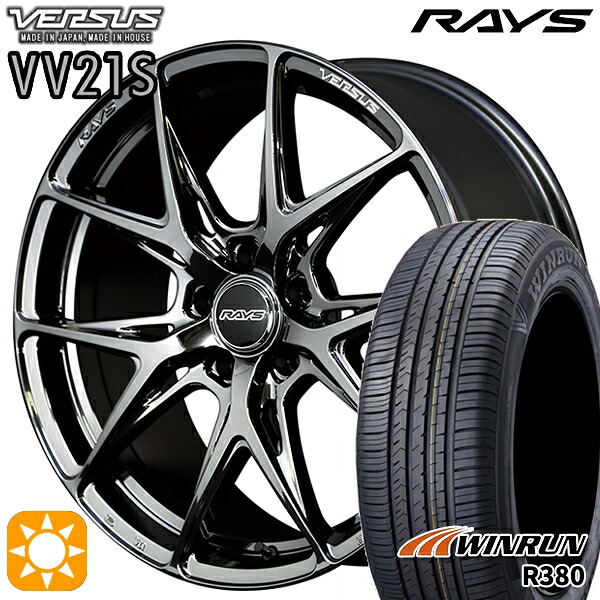 【取付対象】マツダ6 エクストレイル 225/60R18 104V XL ウィンラン R380 RAYS ベルサス VV21S YNJ 18インチ 8.0J 5H114.3 サマータイヤホイールセット