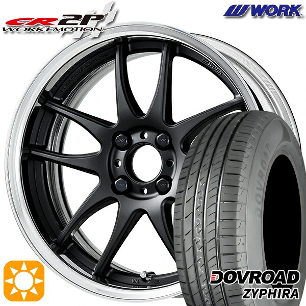 【取付対象】アクア デミオ ノート 195/55R16 87V DOVROAD ザイファイラ WORK エモーション CR 2P マットブラック 16インチ 6.0J 4H100 サマータイヤホイールセット ｜格安タイヤホイールジャストパーツ