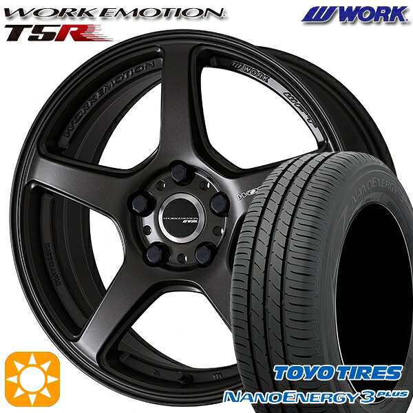 【取付対象】215/40R18 85W トーヨー ナノエナジー3プラス WORK エモーション T5R マットグラファイト 18インチ 7.5J 5H100 サマータイヤホイールセット |格安タイヤホイールジャストパーツ