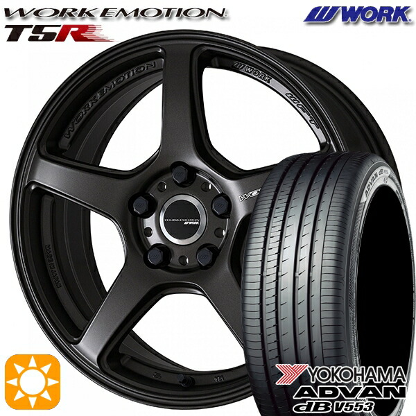 【取付対象】20アルファード 245/40R19 98W XL ヨコハマ アドバンデシベル V553 WORK エモーション T5R マットグラファイト 19インチ 8.5J 5H114.3 サマータイヤホイールセット