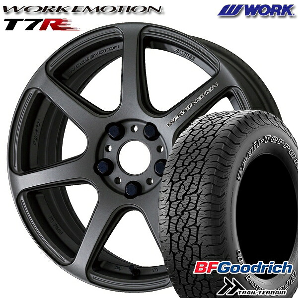 【取付対象】225/65R17 102T ORWL BFグッドリッチ トレールテレーン WORK エモーション T7R マットカーボン 17インチ 7.0J 5H114.3 サマータイヤホイールセット ｜格安タイヤホイールジャストパーツ