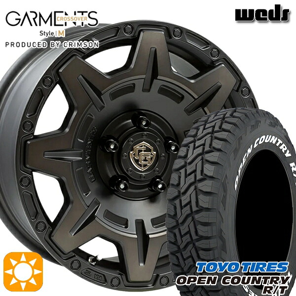 【取付対象】デリカD5 235/70R16 106Q トーヨー オープンカントリー R/T ホワイトレター Weds ガーメンツ スタイルM マットブラッククリア 16インチ 7.0J 5H114.3 サマータイヤホイールセット |格安タイヤホイールジャストパーツ