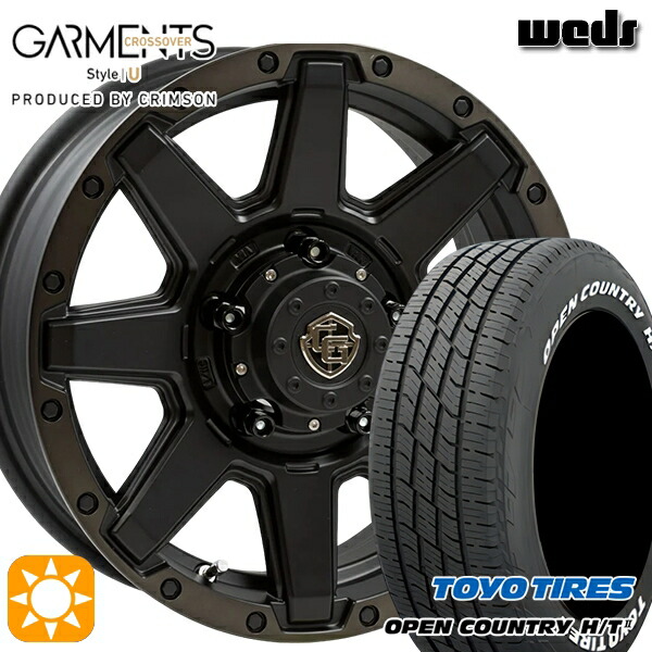 【取付対象】ジムニー 215/70R16 100H トーヨー オープンカントリー H/T2 WL Weds ガーメンツ スタイルU マットブラッククリア 16インチ 5.5J 5H139.7 サマータイヤホイールセット
