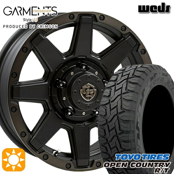 【取付対象】ジムニー 215/70R16 100Q トーヨー オープンカントリー R/T Weds ガーメンツ スタイルU マットブラッククリア 16インチ 5.5J 5H139.7 サマータイヤホイールセット ｜格安タイヤホイールジャストパーツ