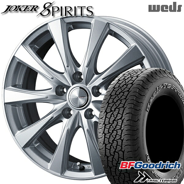 【取付対象】245/65R17 111T ORWL BFグッドリッチ トレールテレーン Weds ジョーカー スピリッツ シルバー 17インチ 7.0J 5H114.3 サマータイヤホイールセット ｜格安タイヤホイールジャストパーツ