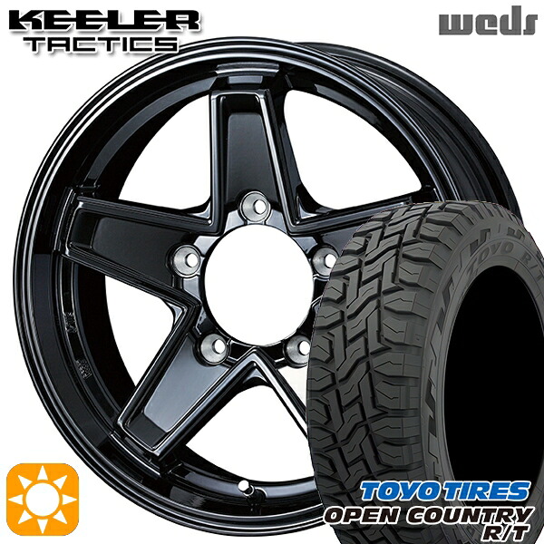 【取付対象】215/70R16 100Q トーヨー オープンカントリー R/T Weds キーラー タクティクス グロスブラック 16インチ 5.5J 5H139.7 サマータイヤホイールセット ｜格安タイヤホイールジャストパーツ