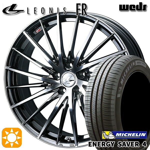 【取付対象】205/55R16 94V XL ミシュラン エナジーセイバー4 Weds レオニス FR BMCMC (ブラックメタルコート ミラーカット) 16インチ 6.5J 5H114.3 サマータイヤホイールセット 95,370円