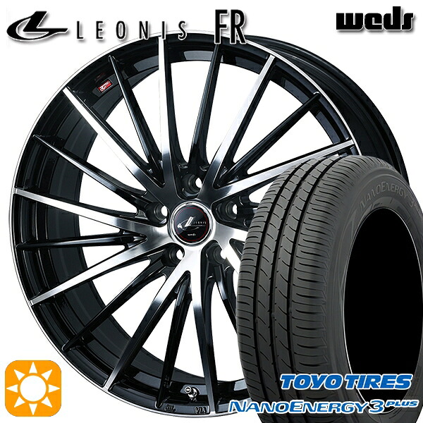 【取付対象】205/65R16 95H トーヨー ナノエナジー3プラス Weds レオニス FR PBMC (パールブラック ミラーカット) 16インチ 6.5J 5H114.3 サマータイヤホイールセット 83,105円