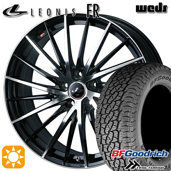 【取付対象】235/60R18 107H XL RBL BFグッドリッチ トレールテレーン Weds レオニス FR PBMC (パールブラック ミラーカット) 18インチ 7.0J 5H114.3 サマータイヤホイールセット