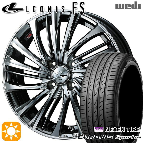 【取付対象】165/60R14 75H ロードストーン ユーロビズ Sport 04 Weds レオニス FS BMCMC (ブラックメタルコート/ミラーカット) 14インチ 4.5J 4H100 サマータイヤホイールセット 56,760円
