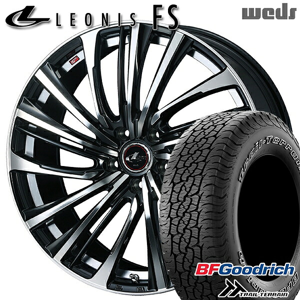 【取付対象】225/65R17 102T ORWL BFグッドリッチ トレールテレーン Weds レオニス FS PBMC (パールブラック/ミラーカット) 17インチ 7.0J 5H114.3 サマータイヤホイールセット