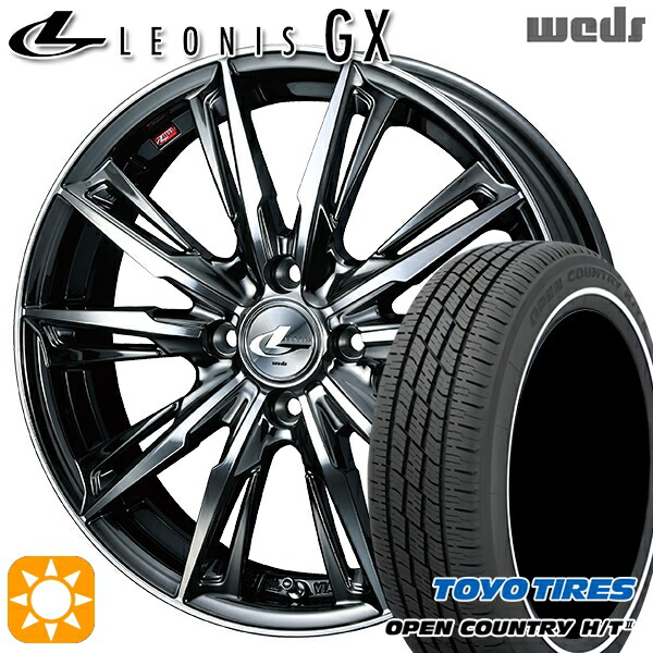 【取付対象】165/60R15 77H トーヨー オープンカントリー H/T2 WR Weds レオニス GX BMCMC (ブラックメタルコート/ミラーカット) 15インチ 4.5J 4H100 サマータイヤホイールセット ｜格安タイヤホイールジャストパーツ