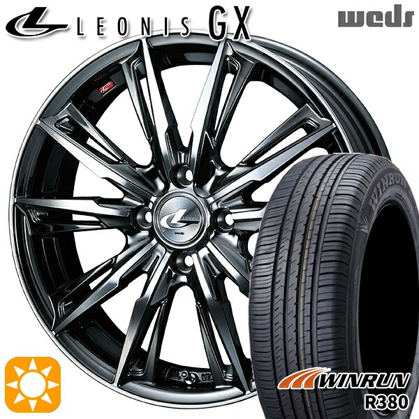 【取付対象】ライズ ロッキー 205/60R16 92H ウィンラン R380 Weds レオニス GX BMCMC (ブラックメタルコート/ミラーカット) 16インチ 6.0J 4H100 サマータイヤホイールセット |格安タイヤホイールジャストパーツ