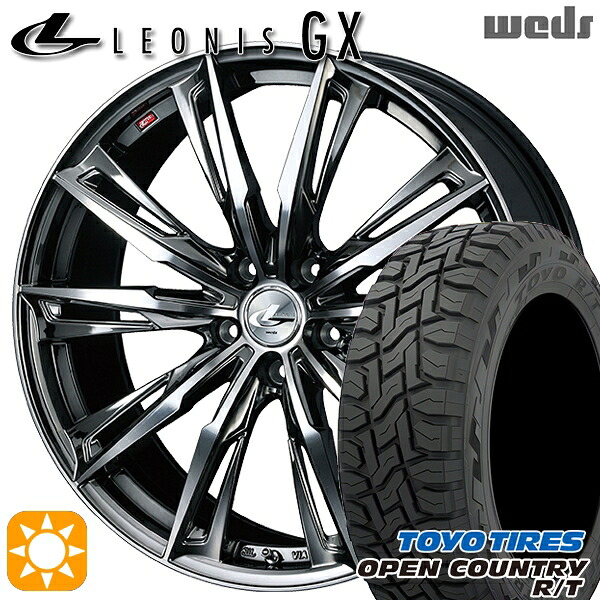【取付対象】エクストレイル フォレスター 225/60R17 99Q トーヨー オープンカントリー R/T Weds レオニス GX BMCMC (ブラックメタルコート/ミラーカット) 17インチ 7.0J 5H114.3 サマータイヤホイールセット ｜格安タイヤホイールジャストパーツ