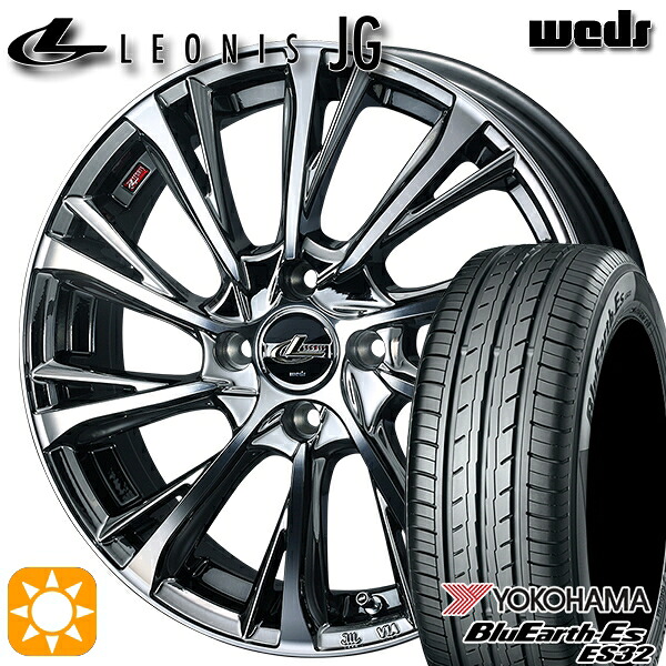 【取付対象】ハスラー ソリオ 165/60R15 77H ヨコハマ ブルーアース ES32 Weds ウェッズ レオニス JG BMCMC 15インチ 4.5J 4H100 サマータイヤホイールセット
