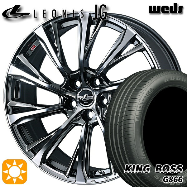 【取付対象】225/55R19 99W キングボス G866 Weds ウェッズ レオニス JG BMCMC 19インチ 8.0J 5H114.3 サマータイヤホイールセット |格安タイヤホイールジャストパーツ