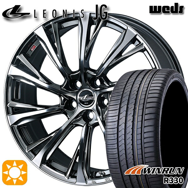 【取付対象】C-HR カローラクロス 225/45R19 96W XL ウィンラン R330 Weds ウェッズ レオニス JG BMCMC 19インチ 8.0J 5H114.3 サマータイヤホイールセット