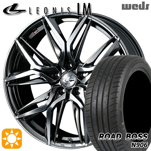 【取付対象】245/35R20 95W XL ロードボス N906 Weds レオニス LM BMCMC (ブラックメタルコート/ミラーカット) 20インチ 8.5J 5H114.3 サマータイヤホイールセット