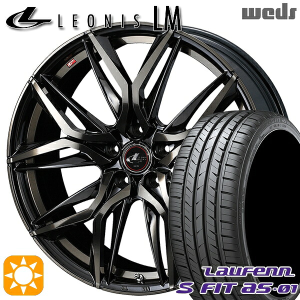 【取付対象】アルファード ヴェルファイア 235/50R18 97W ラウフェン S FIT aS-01 LH02 Weds レオニス LM PBMC/TI (パールブラック ミラーカット/チタントップ) 18インチ 7.0J 5H114.3 サマータイヤホイールセット