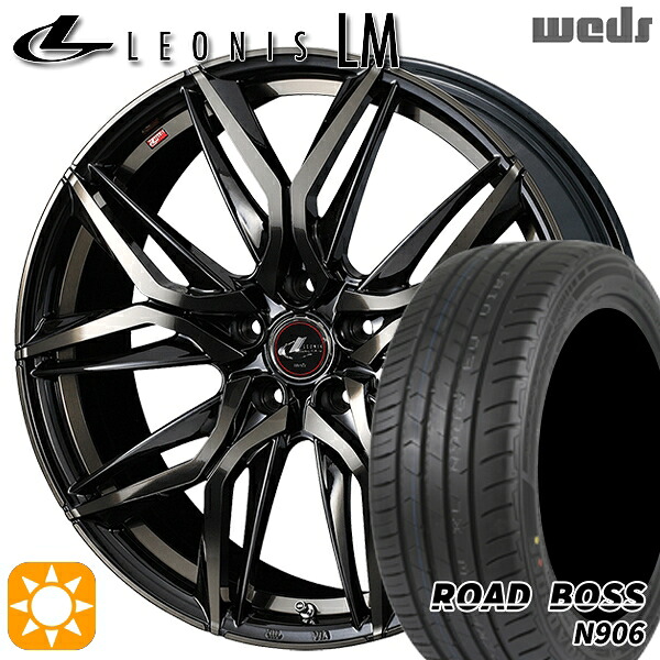 【取付対象】245/40R20 99W XL ロードボス N906 Weds レオニス LM PBMC/TI (パールブラック ミラーカット/チタントップ) 20インチ 8.5J 5H114.3 サマータイヤホイールセット