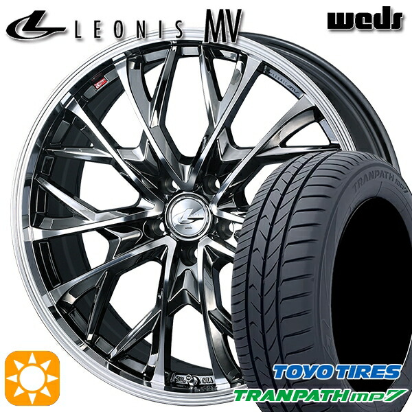 【取付対象】215/60R16 95H トーヨー トランパス mp7 Weds レオニス MV BMCMC (ブラックメタルコート ミラーカット) 16インチ 6.5J 5H114.3 サマータイヤホイールセット ｜格安タイヤホイールジャストパーツ
