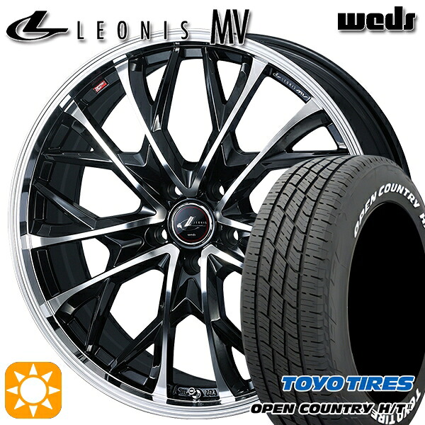 【取付対象】215/70R16 100H トーヨー オープンカントリー H/T2 WL Weds レオニス MV PBMC (パールブラック/ミラーカット) 16インチ 6.5J 5H114.3 サマータイヤホイールセット