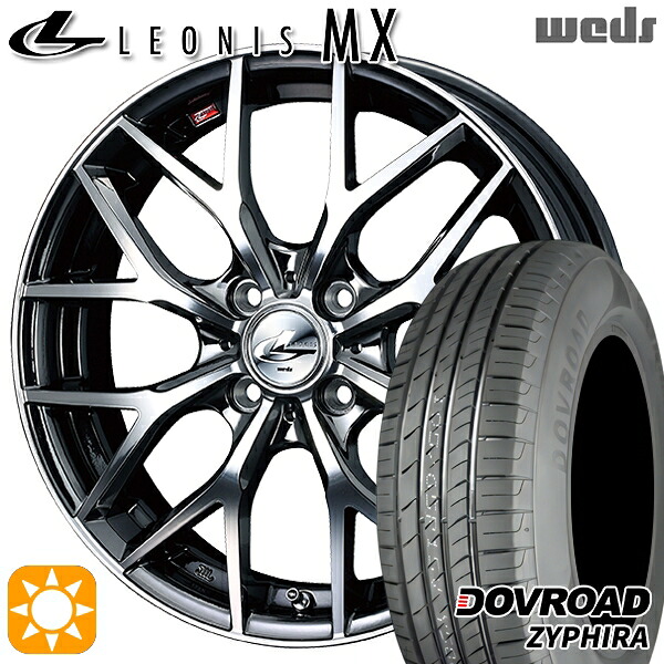 【取付対象】アクア クロスビー 185/55R16 83V DOVROAD ザイファイラ Weds レオニス MX BMCMC (ブラックメタルコート ミラーカット) 16インチ 6.0J 4H100 サマータイヤホイールセット ｜格安タイヤホイールジャストパーツ
