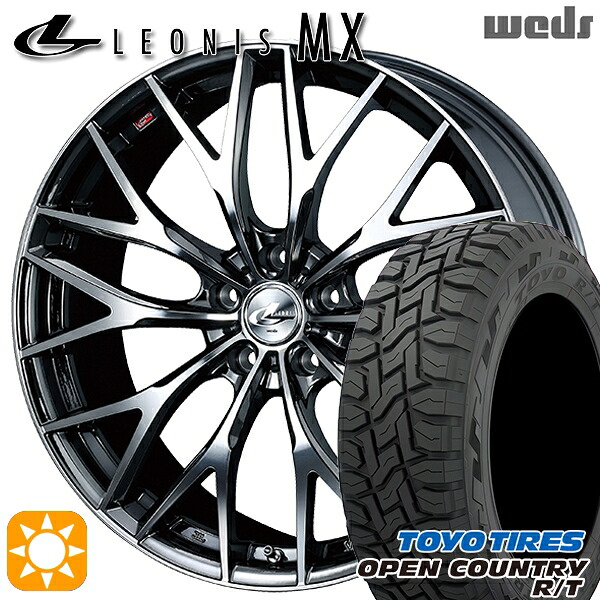 【取付対象】225/65R17 102Q トーヨー オープンカントリー R/T Weds レオニス MX BMCMC (ブラックメタルコート ミラーカット) 17インチ 7.0J 5H114.3 サマータイヤホイールセット