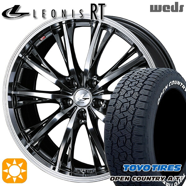 【取付対象】ハリアー エクストレイル 225/65R17 102H トーヨー オープンカントリーA/T3 ホワイトレター Weds レオニス RT BMCMC 17インチ 7.0J 5H114.3 サマータイヤホイールセット