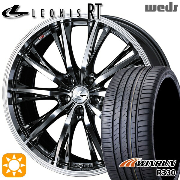 【取付対象】アウトランダー エクストレイル 225/55R18 98V ウィンラン R330 Weds レオニス RT BMCMC 18インチ 7.0J 5H114.3 サマータイヤホイールセット