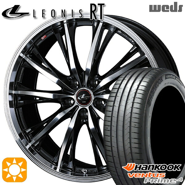 【取付対象】リーフ アクセラ 205/55R16 94V XL ハンコック veNtus PRime4 K135 Weds レオニス RT PBMC 16インチ 6.5J 5H114.3 サマータイヤホイールセット