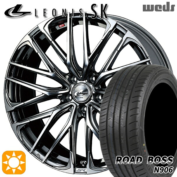 【取付対象】245/35R20 95W XL ロードボス N906 Weds レオニス SK BMCMC (ブラックメタルコート ミラーカット) 20インチ 8.5J 5H114.3 サマータイヤホイールセット