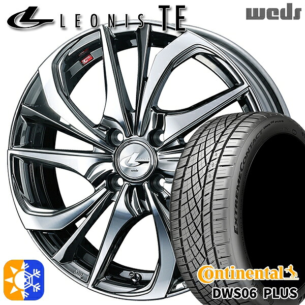 アクア ヤリス 195/50R16 84W コンチネンタル DWS06+ Weds レオニス TE BMCMC (ブラックメタルコート/ミラーカット) 16インチ 6.0J 4H100 オールシーズンタイヤホイールセット