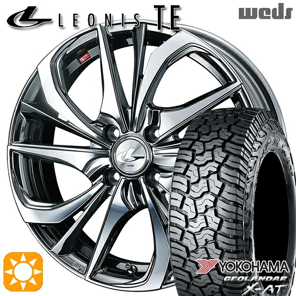【取付対象】ライズ ロッキー LT215/70R16 100/97Q ヨコハマ ジオランダー X-AT G016 Weds レオニス TE BMCMC (ブラックメタルコート/ミラーカット) 16インチ 6.0J 4H100 サマータイヤホイールセット |格安タイヤホイールジャストパーツ