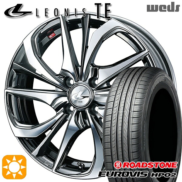 【取付対象】165/65R15 ネクセン ロードストーン ユーロビズ HP02 Weds レオニス TE BMCMC (ブラックメタルコート/ミラーカット) 15インチ 4.5J 4H100 サマータイヤホイールセット 57,310円