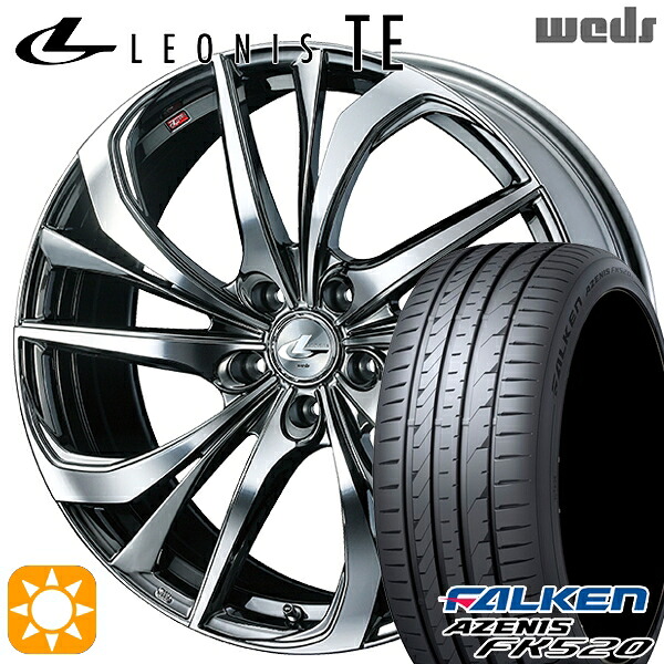 【取付対象】アルファード ヴェルファイア 245/40R19 98Y XL ファルケン アゼニス FK520 Weds レオニス TE BMCMC (ブラックメタルコート/ミラーカット) 19インチ 8.0J 5H114.3 サマータイヤホイールセット