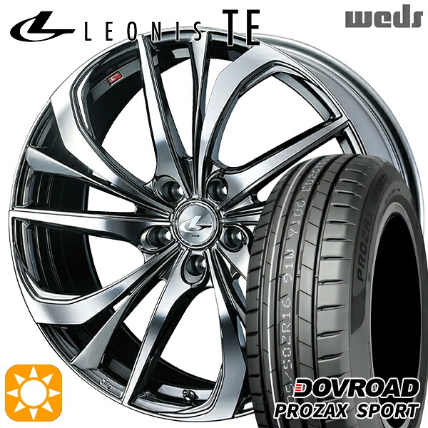 【取付対象】205/55R17 95W XL DOVROAD プロザックススポーツ Weds レオニス TE BMCMC (ブラックメタルコート/ミラーカット) 17インチ 7.0J 5H114.3 サマータイヤホイールセット |格安タイヤホイールジャストパーツ