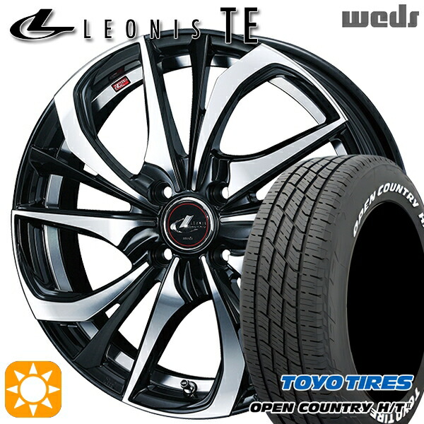 【取付対象】ライズ ロッキー 215/70R16 100H トーヨー オープンカントリー H/T2 WL Weds レオニス TE PBMC (パールブラック ミラーカット) 16インチ 6.0J 4H100 サマータイヤホイールセット