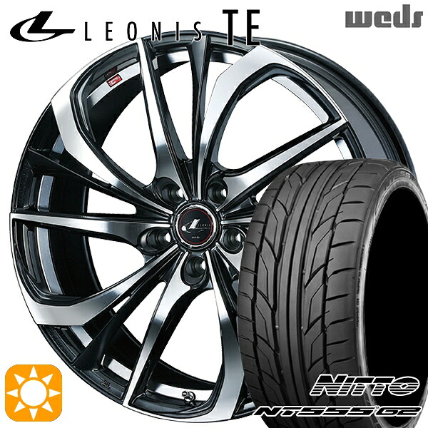 【取付対象】ノア ヴォクシー 215/35R19 85Y XL ニットー NT555 G2 Weds レオニス TE PBMC (パールブラック ミラーカット) 19インチ 8.0J 5H114.3 サマータイヤホイールセット ｜格安タイヤホイールジャストパーツ
