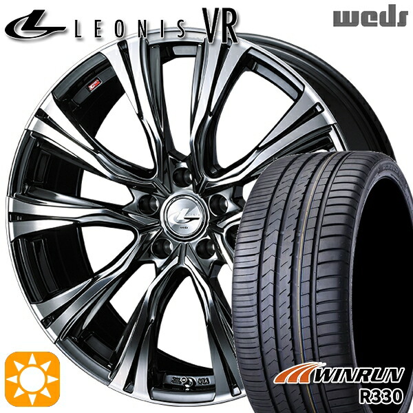 【取付対象】マークX スカイライン 225/45R18 95W XL ウィンラン R330 Weds レオニス VR BMCMC 18インチ 7.0J 5H114.3 サマータイヤホイールセット
