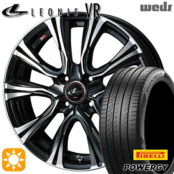 【取付対象】205/45R17 88W XL ピレリ パワジー Weds レオニス VR PBMC 17インチ 6.5J 4H100 サマータイヤホイールセット