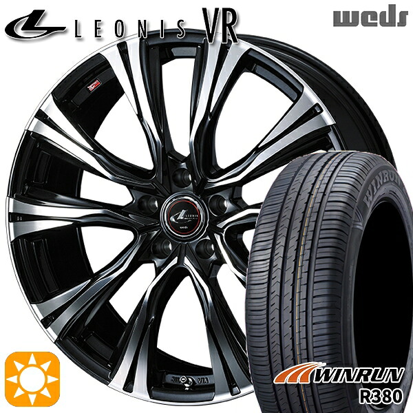 【取付対象】フォレスターSH 215/60R17 96V ウィンラン R380 Weds レオニス VR PBMC 17インチ 7.0J 5H100 サマータイヤホイールセット |格安タイヤホイールジャストパーツ