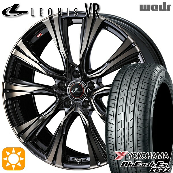 【取付対象】215/45R18 93W ヨコハマ ブルーアース ES32 Weds レオニス VR PBMC/TI 18インチ 7.0J 5H114.3 サマータイヤホイールセット