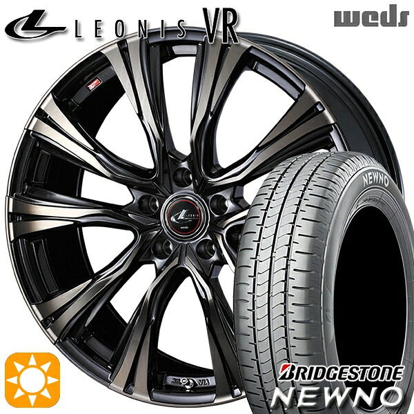 【取付対象】225/50R17 94V ブリヂストン ニューノ Weds レオニス VR PBMC/TI 17インチ 7.0J 5H114.3 サマータイヤホイールセット ｜格安タイヤホイールジャストパーツ