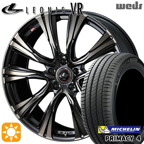 【取付対象】195/60R16 93V XL ミシュラン プライマシー4 Weds レオニス VR PBMC/TI 16インチ 6.5J 5H114.3 サマータイヤホイールセット