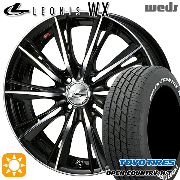 【取付対象】ライズ ロッキー 195/60R17 90H トーヨー オープンカントリー H/T2 WL Weds レオニス WX BKMC (ブラック ミラーカット) 17インチ 7.0J 4H100 サマータイヤホイールセット ｜格安タイヤホイールジャストパーツ