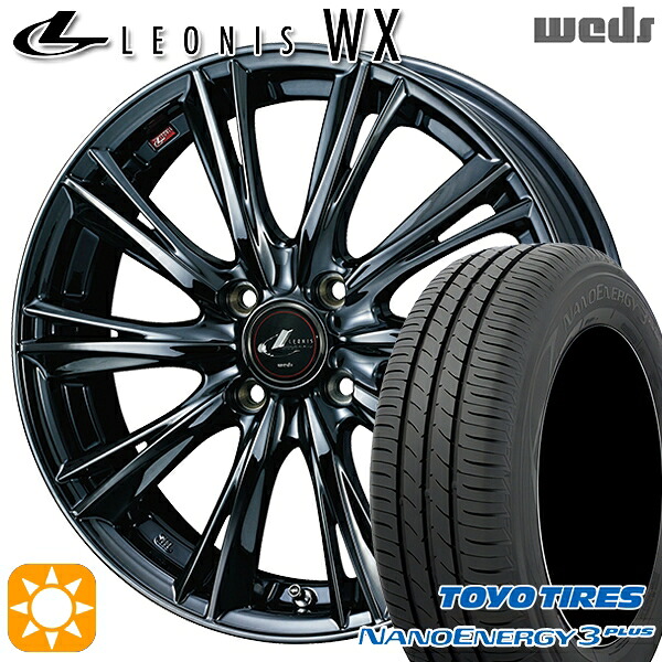 【取付対象】205/60R16 92H トーヨー ナノエナジー3プラス Weds レオニス WX 16インチ 6.0J 4H100 BMC1（ブラックメタルコート ワン） サマータイヤホイールセット